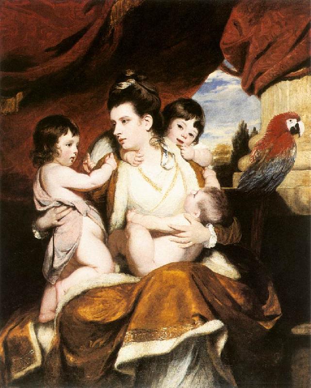 REYNOLDS, Sir Joshua Lady Cockburn and her Three Eldest Sons dy France oil painting art